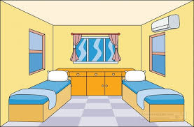 School Clipart Interior College Dorm