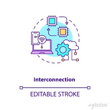 Interconnection Concept Icon Industry