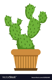 Green Cactus Icon Exotic Succulent