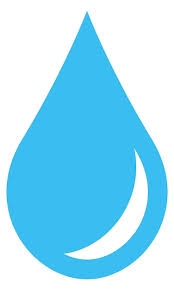 Water Drop Icon Fresh Clean Blue Liquid