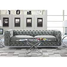 Iconic Home Modern Velvet Sofa With