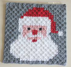 Crochet Santa Pixel Square Repeat