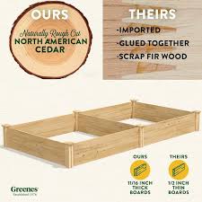 Greenes 4 Ft X 8 Ft X 10 5 In Cedar Raised Garden Bed