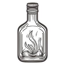 Herbal Infusion Hand Engraved Sketch Potion
