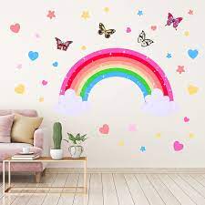 Yeaqee Rainbow Wall Decals Removable