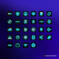 500 Blue Neon Ios App Icon Pack