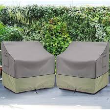 Gray Patio Chair Covers Outdoor Furniture Covers Waterproof Fits Up To 35 In W X 38 In D X 31 In H 2 Pack