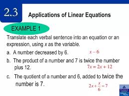 Ppt S Of Linear Equations