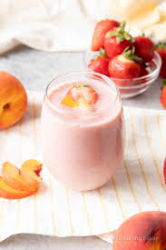 strawberry peach smoothie beaming baker