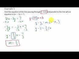 Finding Equation Of A Line Passing