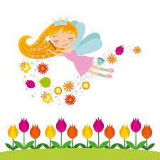 Beautiful Flowers And Fairy Girl Icon