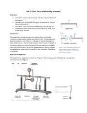lab 3 shear force and bending moments