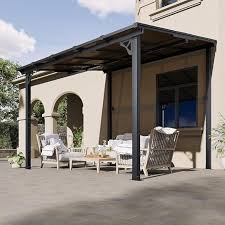 Patio Gazebo Pergola With Sloped Roof