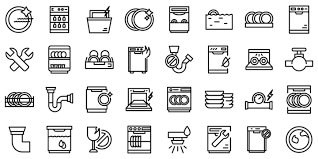 Dishwasher Icon Png Vector Psd And