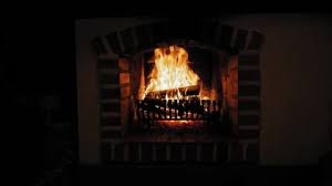Log Fireplace Stock Footage