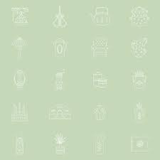 Household And Furniture Icon Set Hand