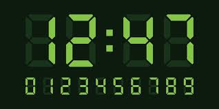 Digital Clock Number Icon Ilration