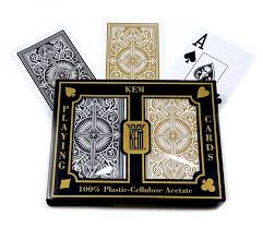 kem arrow black gold playing cards