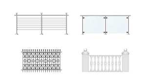 Realistic Fences Stone Metal Forged