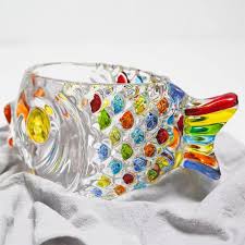 Fish Shaped Vase Storage Jar Glass