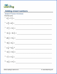 Subtraction Of Fractions Worksheets