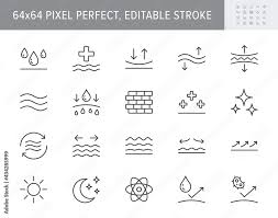 Cosmetic Properties Line Icons Vector