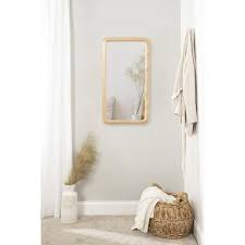 Kate And Laurel Pao Framed Wood Wall Mirror 17x32 Natural