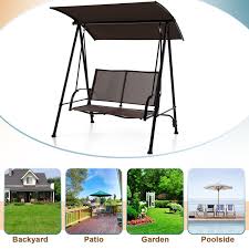 2 Seat Outdoor Canopy Swing With