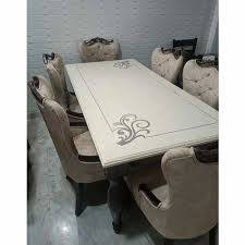 Rectangular Marble Top Dining Table Set