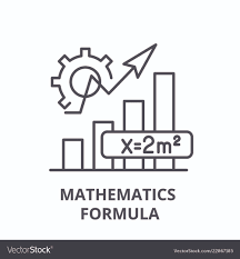 Mathematics Formula Line Icon Concept