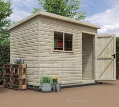 Pressure Treated Shiplap Pent Shed 108