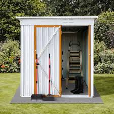 White Metal Outdoor Storage Shed