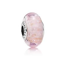 Pandora Pink Glitter Murano Glass Charm