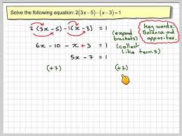 Linear Equation By Removing Brackets