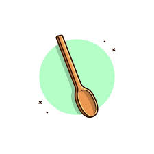 Wooden Spoon Cartoon Vector Icon