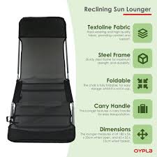 Oypla Folding Sun Lounger