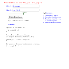 Exact De Solver Geogebra