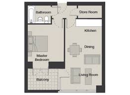Typical 1 Bedroom Apartment Floor Plans