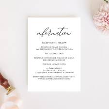 Printable Wedding Details Card Instant