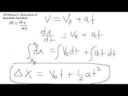 Derivation Of Kinematic Equations Using