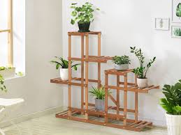 Potoo Solid Wood Plant Stand Brown
