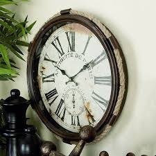 Metal Wall Clock With Rope Antique