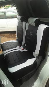 Black White Leather Car Seat Covers In