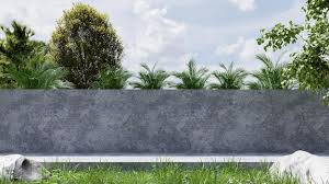 Empty Exterior Concrete Wall In The