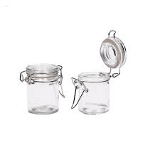 24 X 60ml Glass Jar Clip Lid Bottle Jam