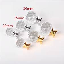 Crystal Door Knobs 8pcs 30mm Clear