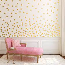 Gold Dot Wall Decals Metallic Gold