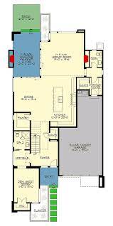 Narrow Lot Modern House Plan 23703jd