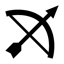 Bow Arrow Icon Material Design
