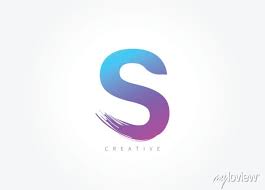 S Brush Stroke Letter Logo Design